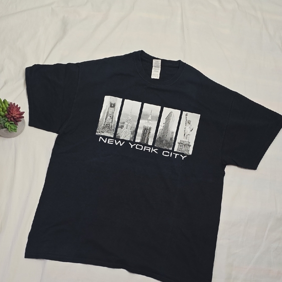 Gildan Black New York City NYC Shirt Sz XL - Picture 1 of 8
